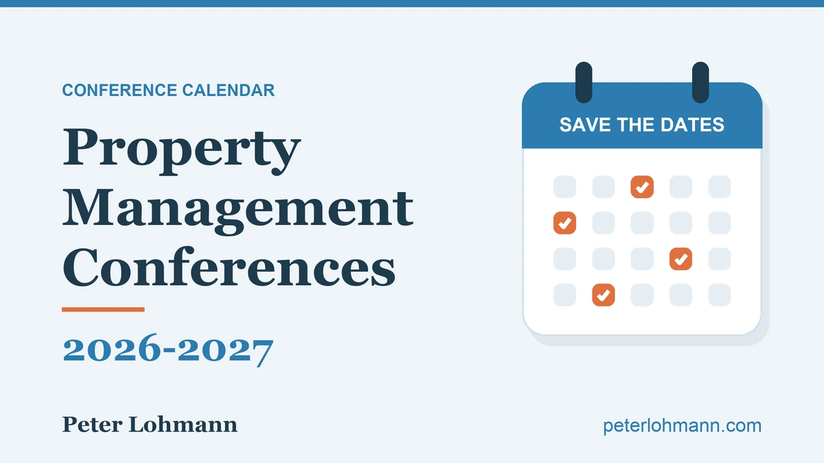 Property Management Conferences 2026-2027, with a calendar icon